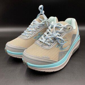 GDEFY Gravity Defyer Mighty Walk Gray/Blue Sneakers Women's Size 6